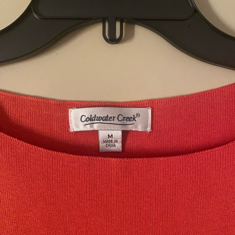 Coldwater Creek blouse/top medium size, contemporary RED, casual and elegant.
